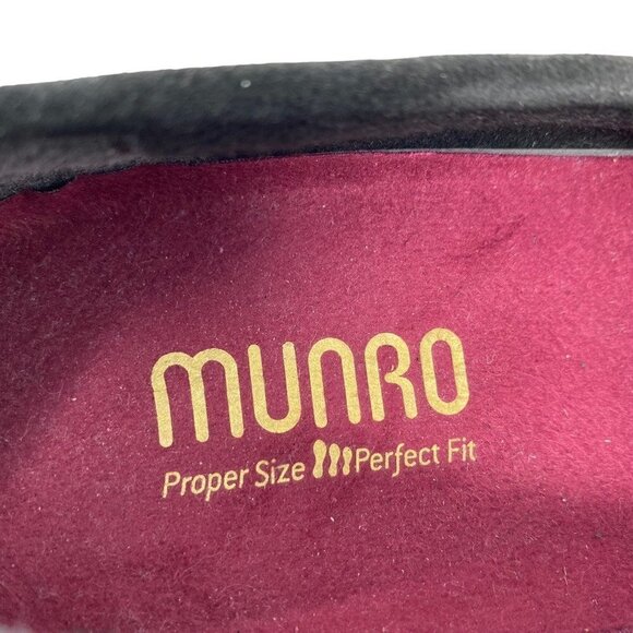 Munro Women's American Katie Walking Penny Loafer Shoes Black Wedge Moc Toe 7 M - Picture 9 of 10